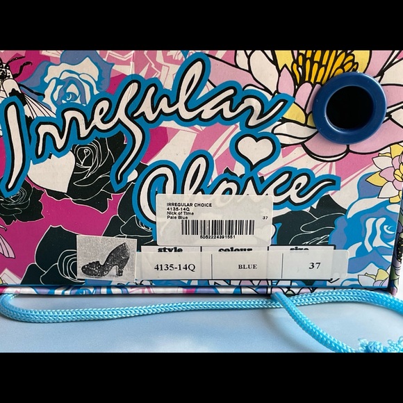 IRREGULAR CHOICE BRIDAL HEELS NICK OF TIME SOMETHING BLUE - Picture 5 of 7